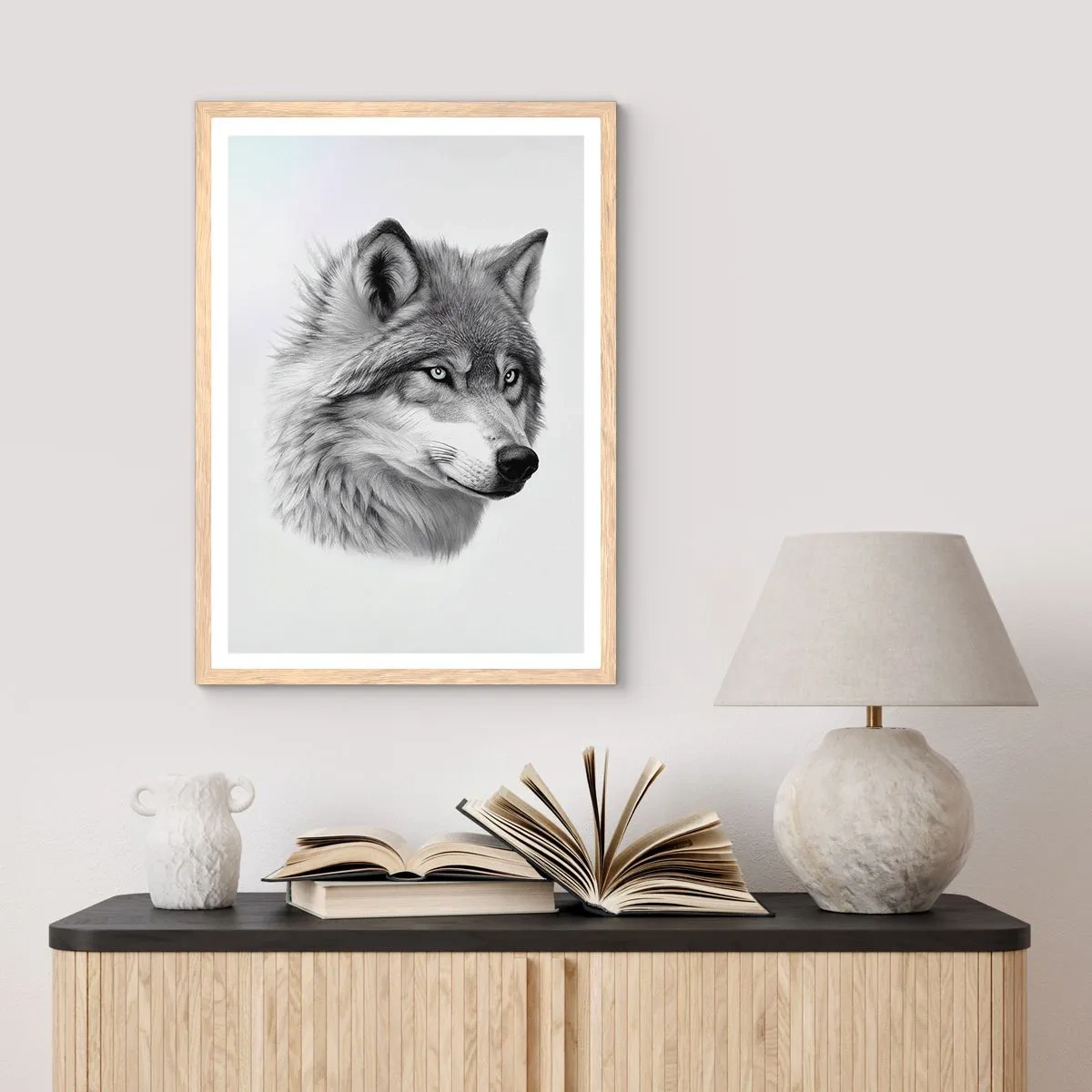 Plakat w ramie jasny dąb - Alfa – bez wątpienia - 30x40 cm