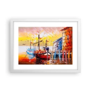 Plakat w białej ramie - Szczęśliwy powrót - 40x30 cm