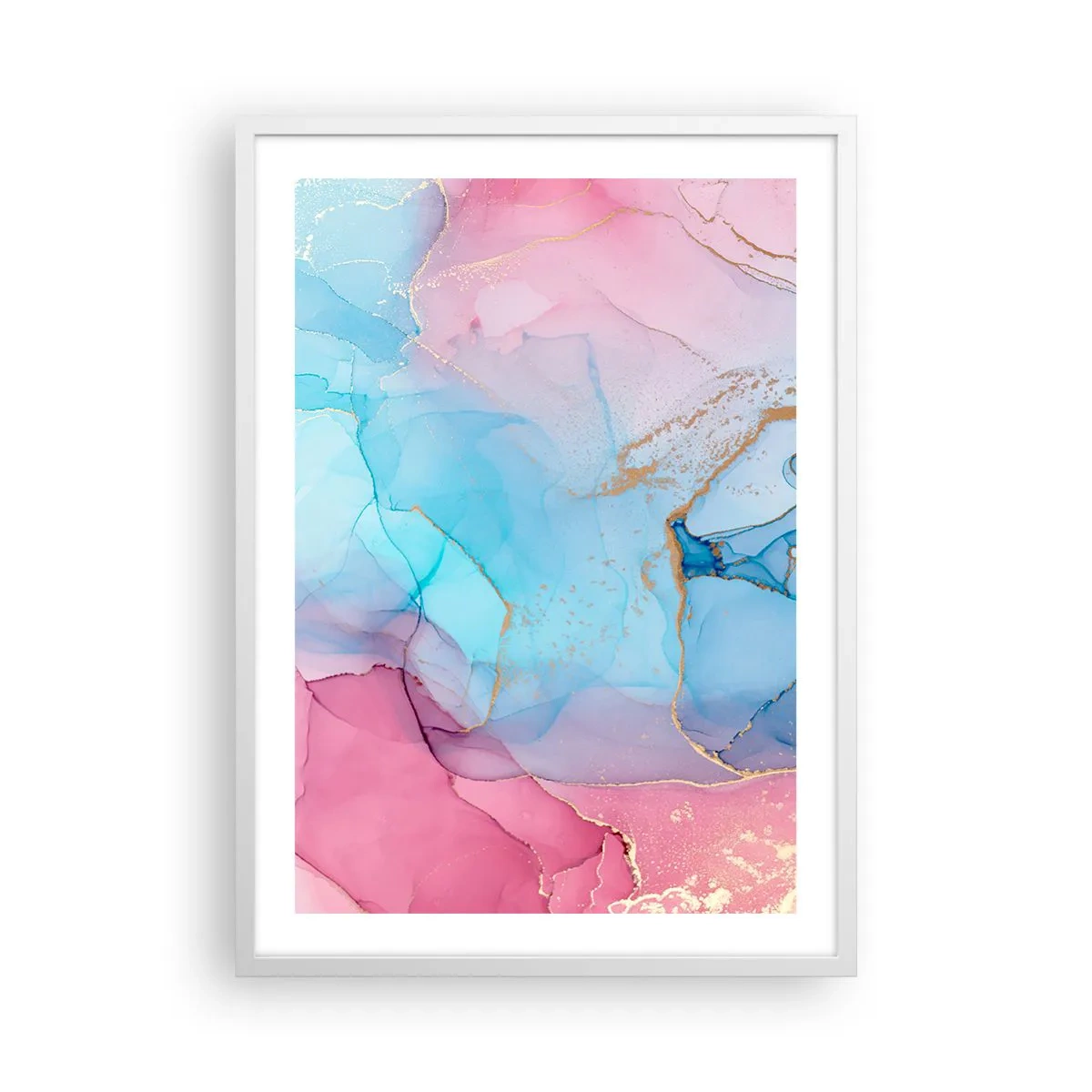 Plakat w białej ramie - Spotkanie i przenikanie - 50x70 cm