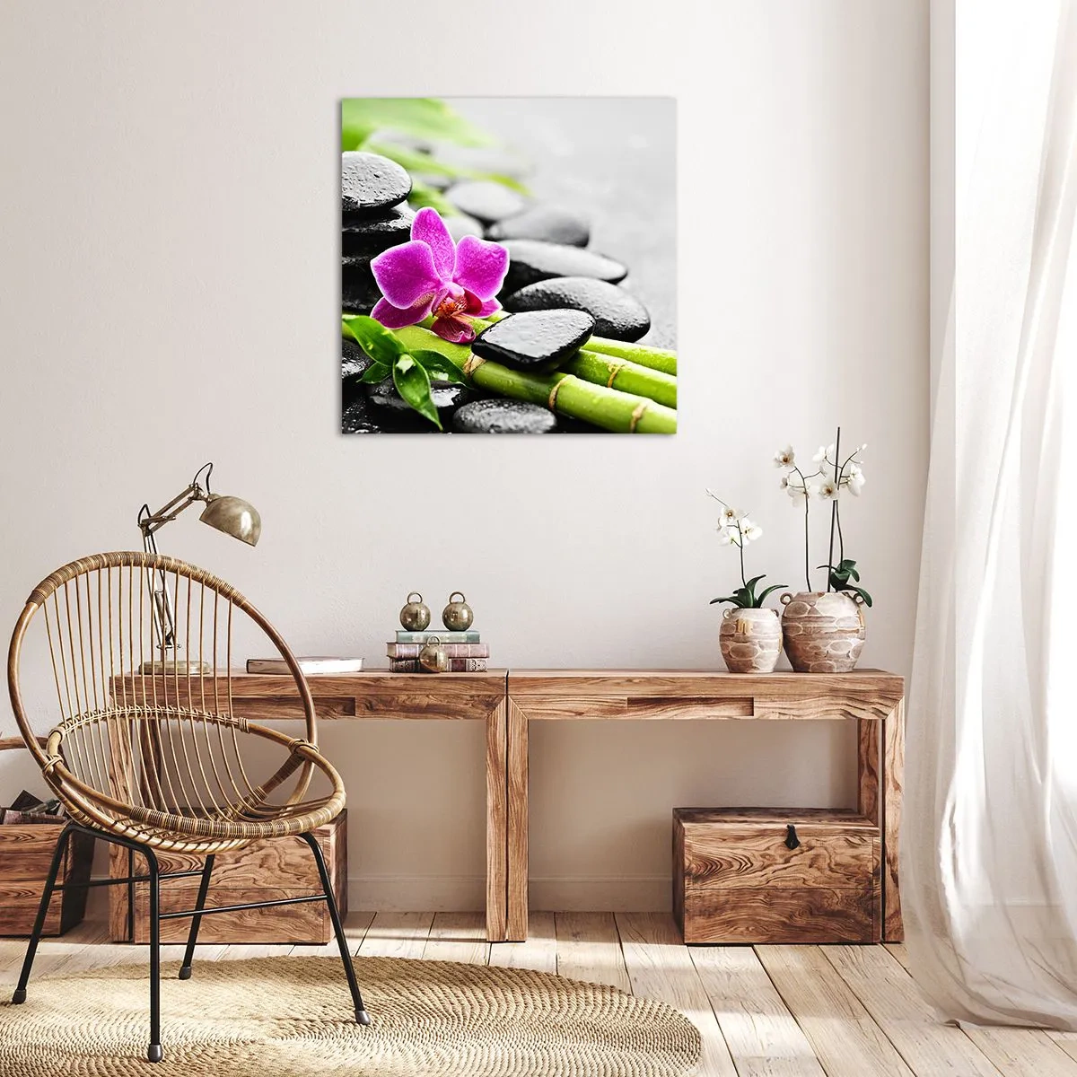 Obraz na płótnie - W spokojnej równowadze - 70x70 cm