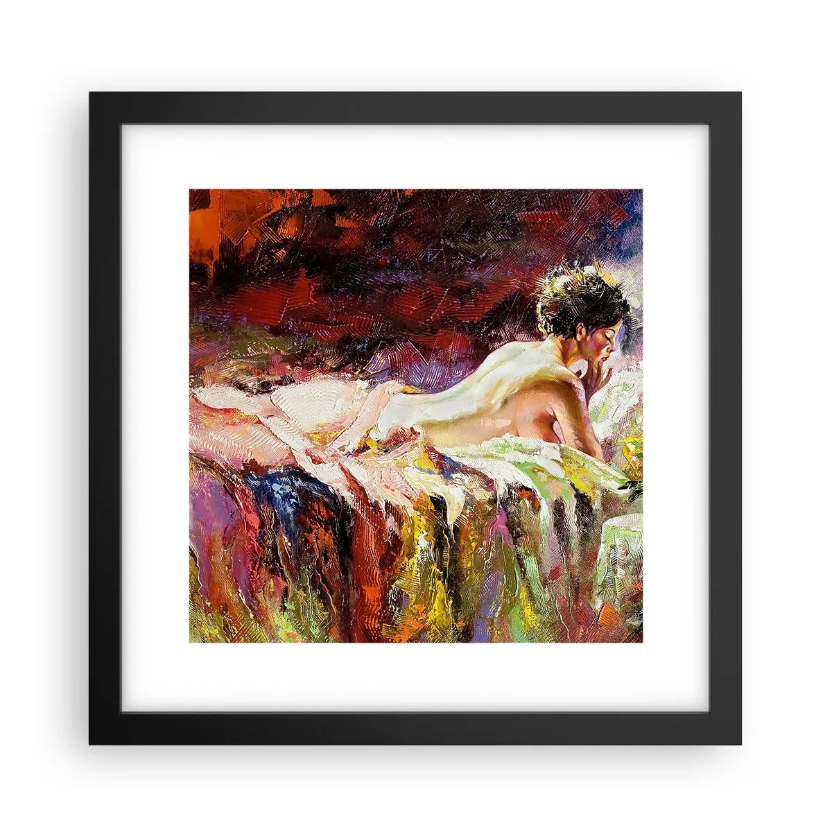 Plakat w czarnej ramie - Zamyślona Wenus - 30x30 cm