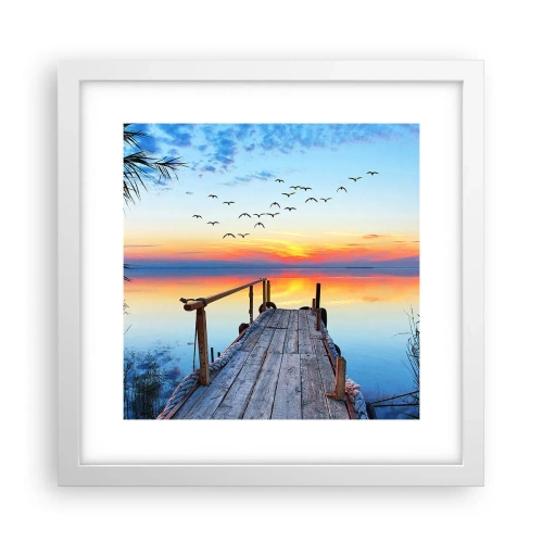 Plakat w białej ramie - Pora wracać… - 30x30 cm
