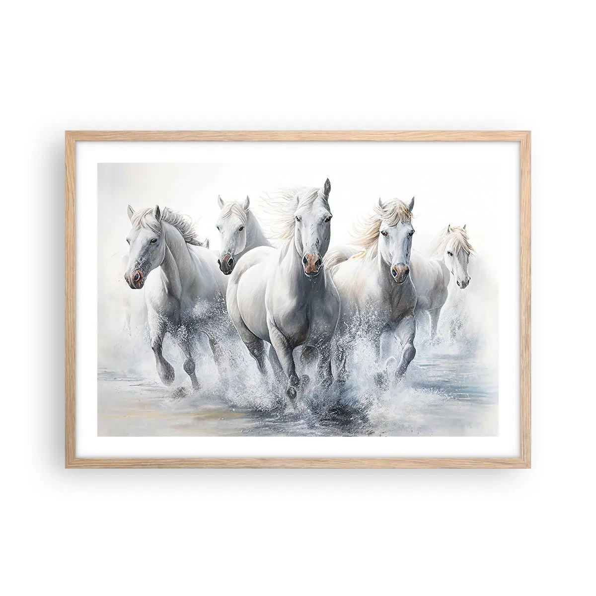 Plakat w ramie jasny dąb - Biała magia - 70x50 cm