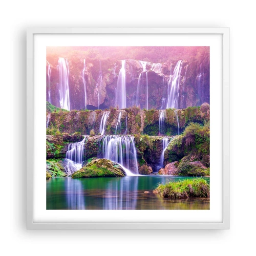 Plakat w białej ramie - Schody do nieba - 50x50 cm