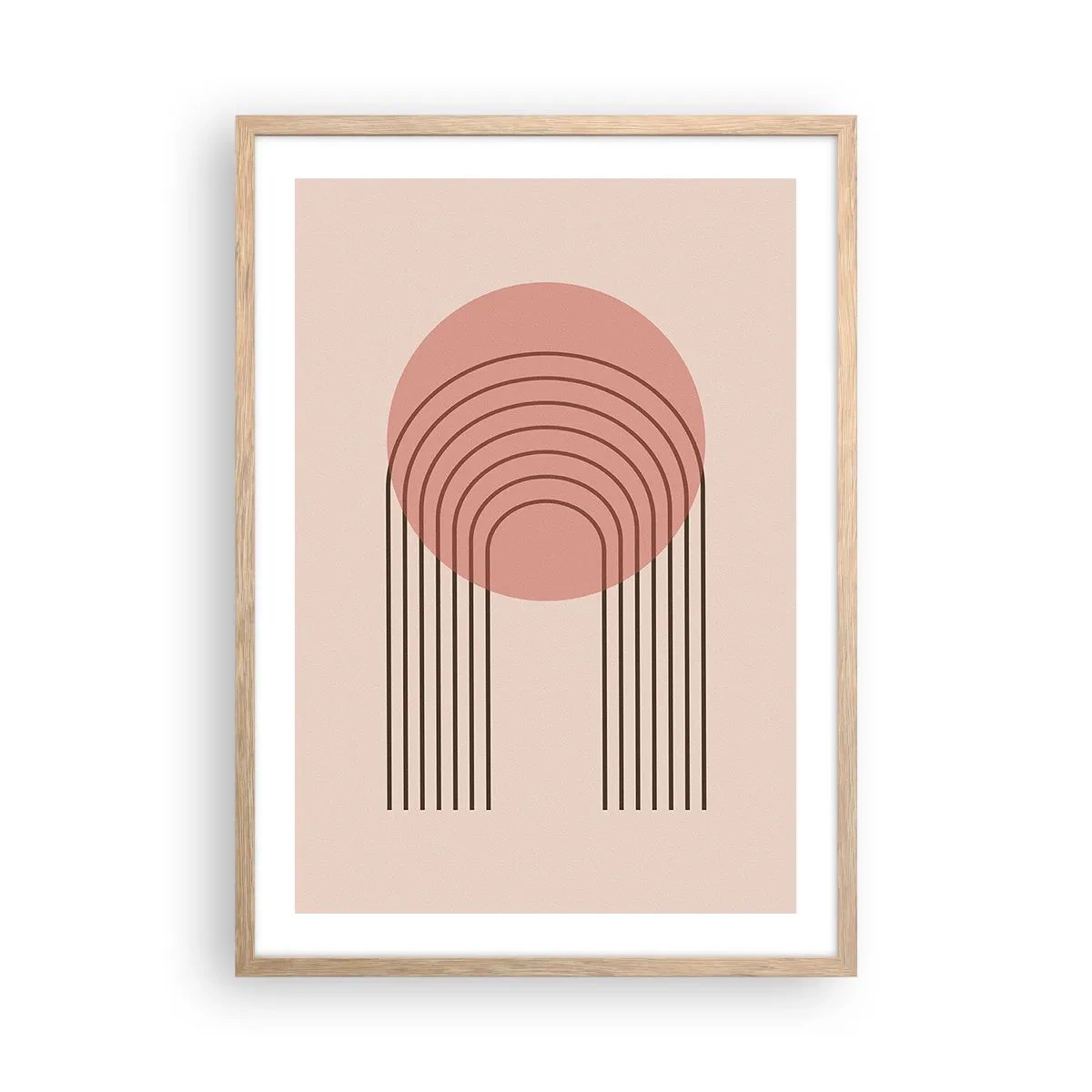 Plakat w ramie jasny dąb - Nieodparte przyciąganie - 50x70 cm