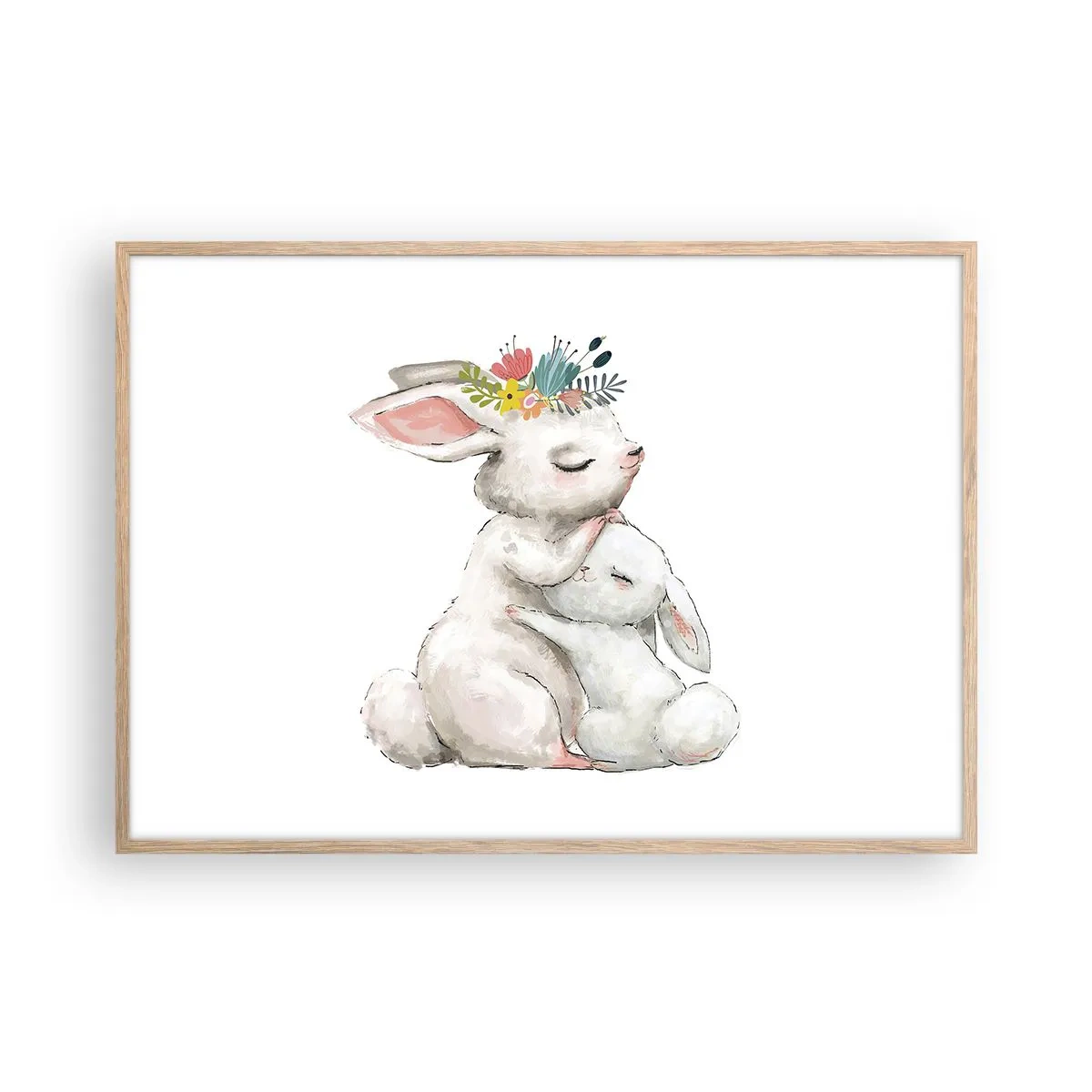 Plakat w ramie jasny dąb - Nie ma jak u mamy - 100x70 cm