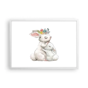 Plakat w białej ramie - Nie ma jak u mamy - 70x50 cm