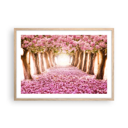 Plakat w ramie jasny dąb - Droga do raju - 70x50 cm