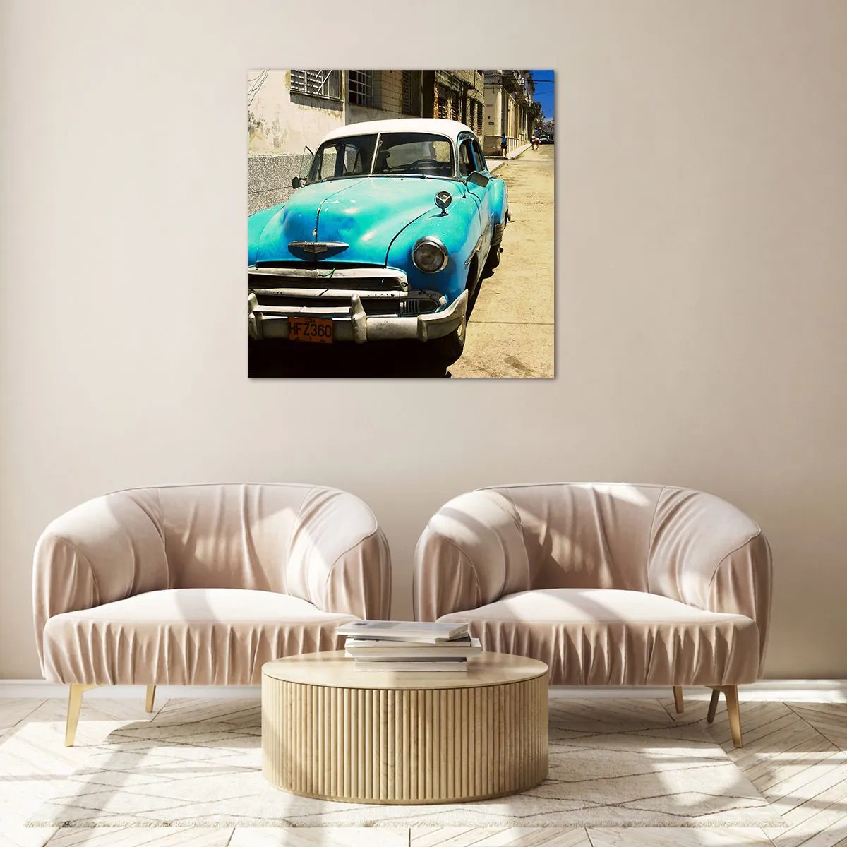 Obraz na szkle - Evviva Cuba! - 30x30 cm