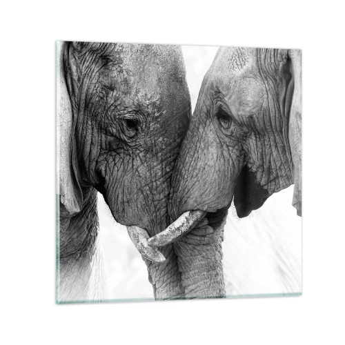 Obraz na szkle - Serdeczne wyznanie - 40x40 cm