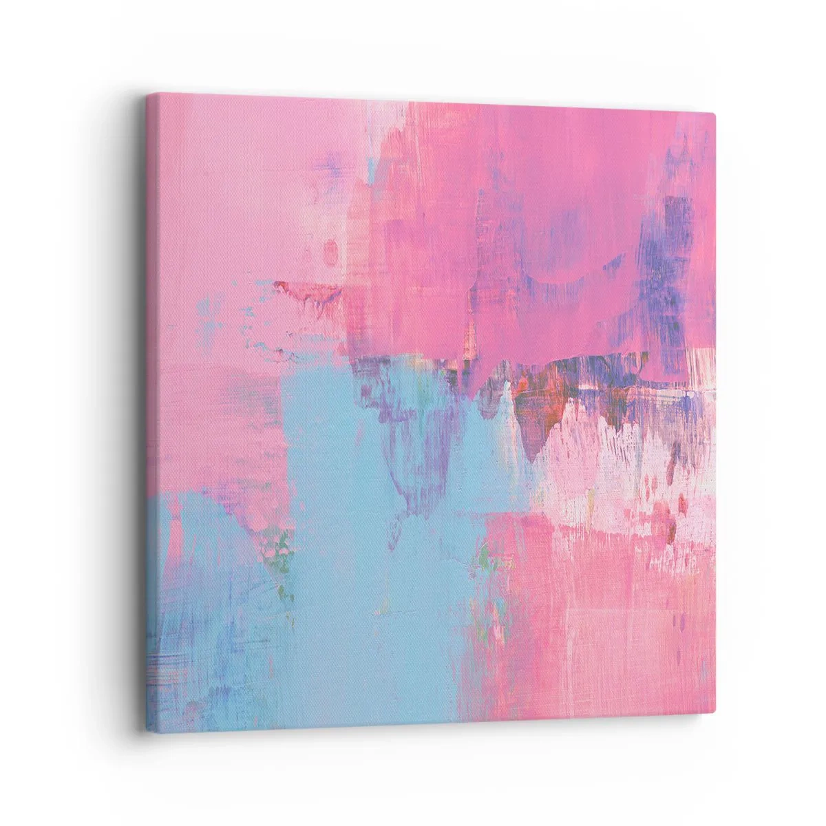 Obraz na płótnie - Róż, błękit i szczypta światła - 30x30 cm