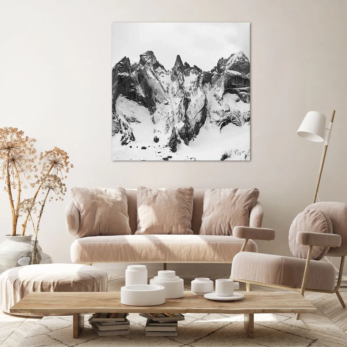 Obraz na płótnie - Granitowa groźna grań - 40x40 cm