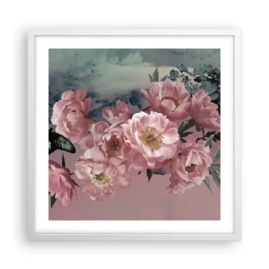 Plakat w białej ramie - Szczyt romantyzmu - 50x50 cm