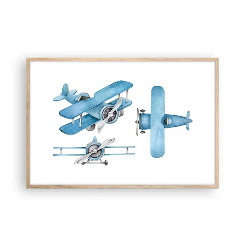 Plakat w ramie jasny dąb - Urodzony zwycięzca - 91x61 cm