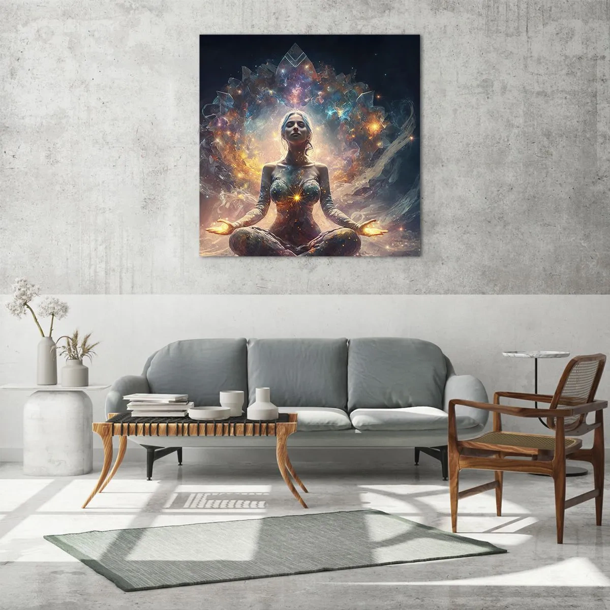 Obraz na szkle - Przepływ dobrej energii - 60x60 cm