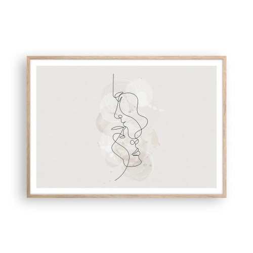 Plakat w ramie jasny dąb - Splątani w uścisku - 100x70 cm