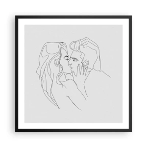 Plakat w czarnej ramie - Tą samą kreską - 60x60 cm