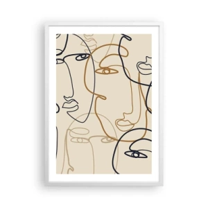 Plakat w białej ramie - Portret zwielokrotniony - 50x70 cm