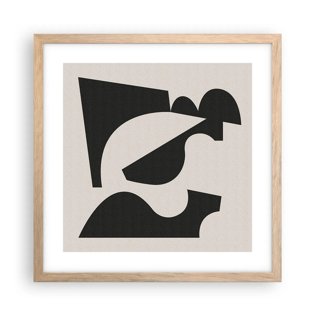 Plakat w ramie jasny dąb - Do samodzielnego składania - 40x40 cm