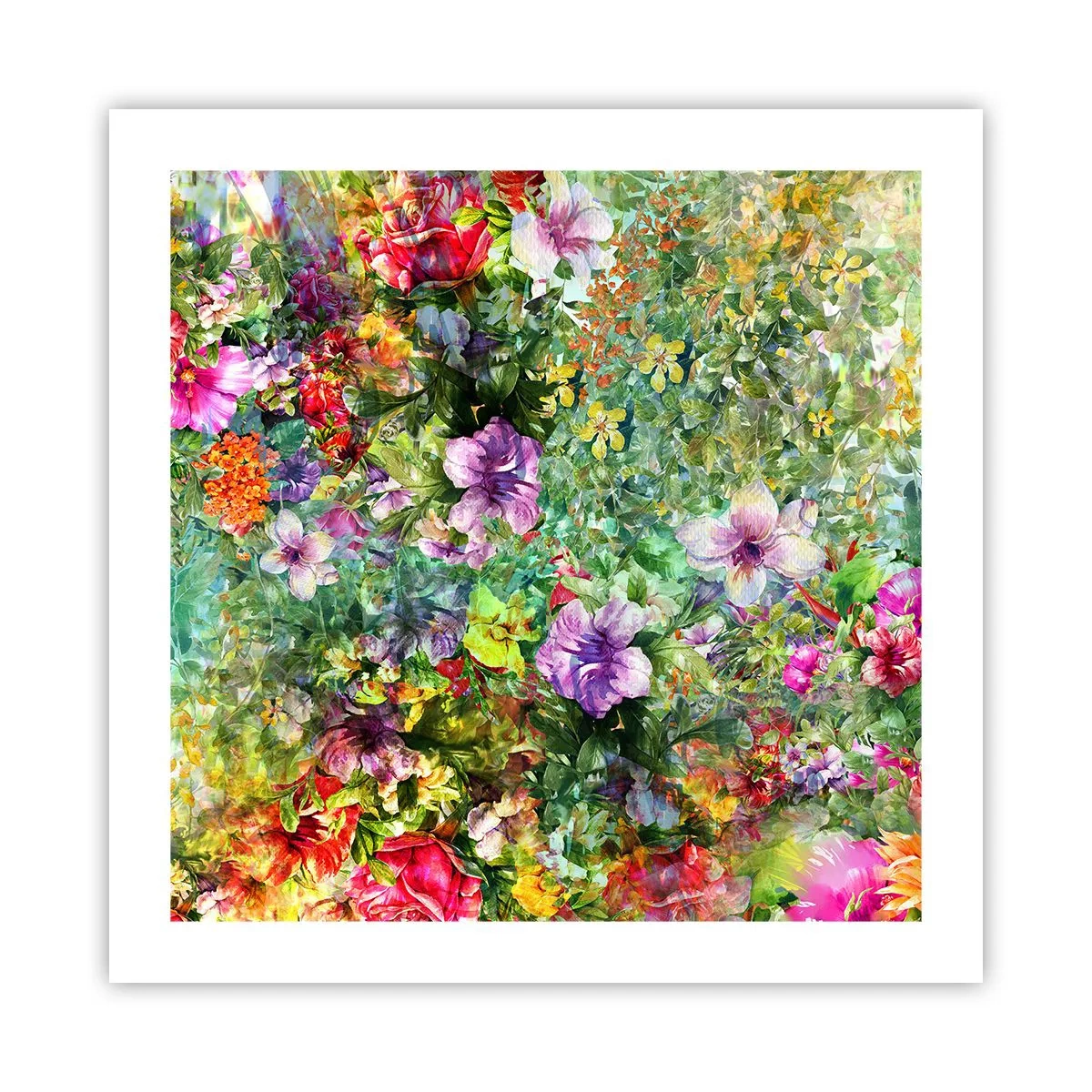 Plakat - W kwiaty na zatracenie - 50x50 cm
