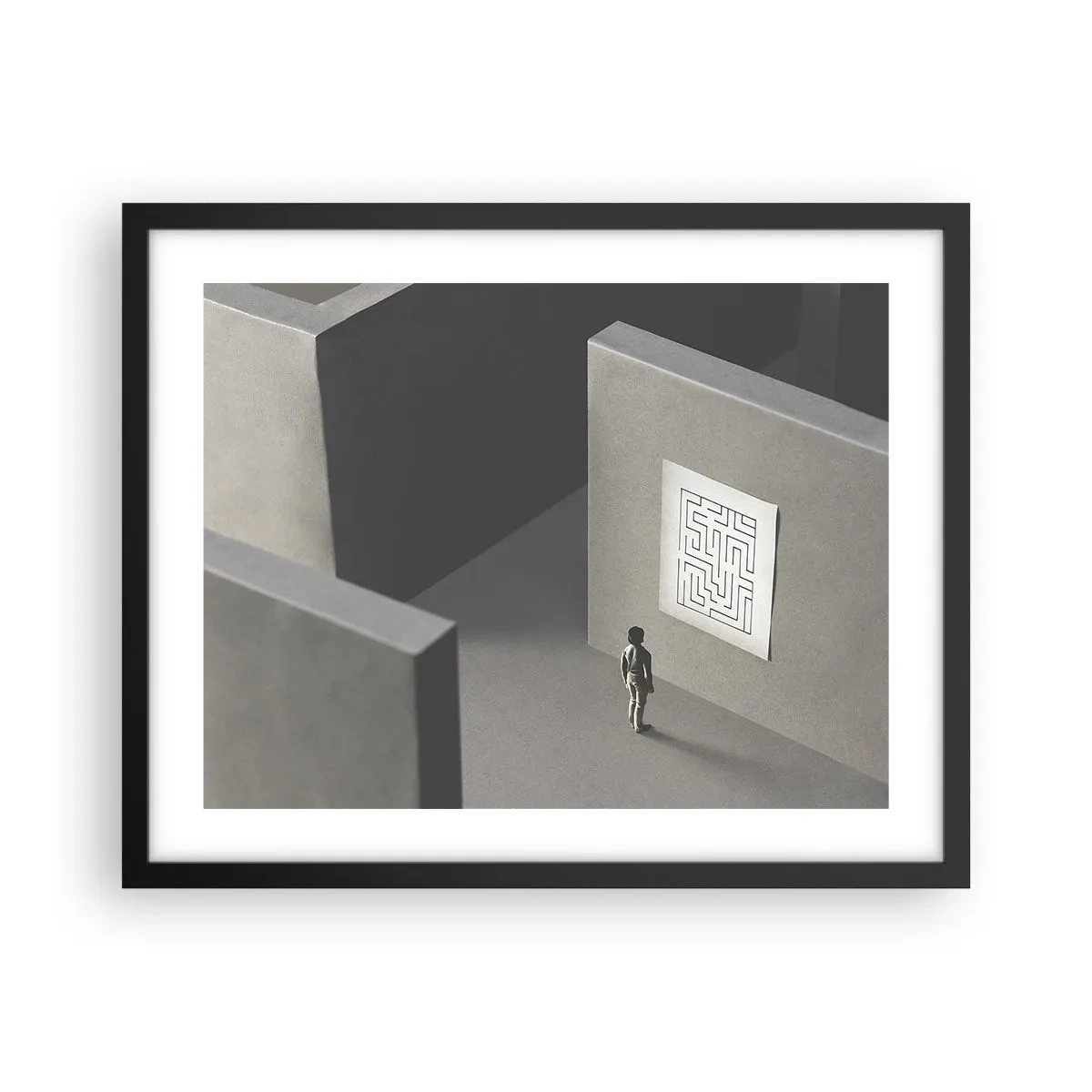 Plakat w czarnej ramie - Ale gdzie jestem? - 50x40 cm