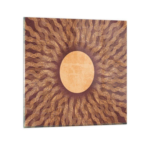 Obraz na szkle - Ikona słońca - 30x30 cm