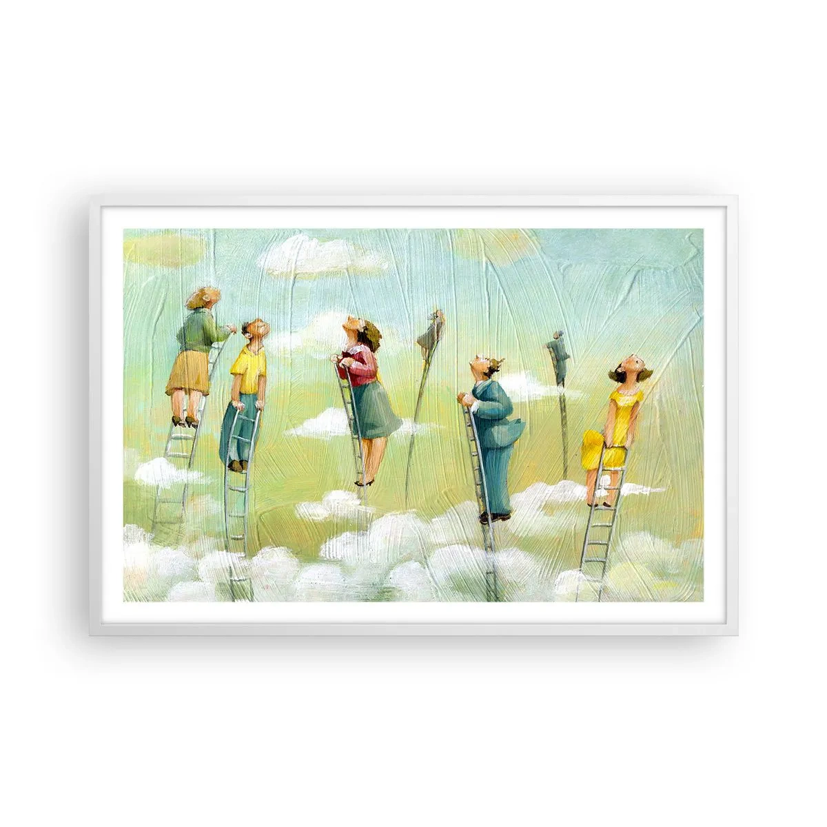 Plakat w białej ramie - Za swoim marzeniem - 91x61 cm