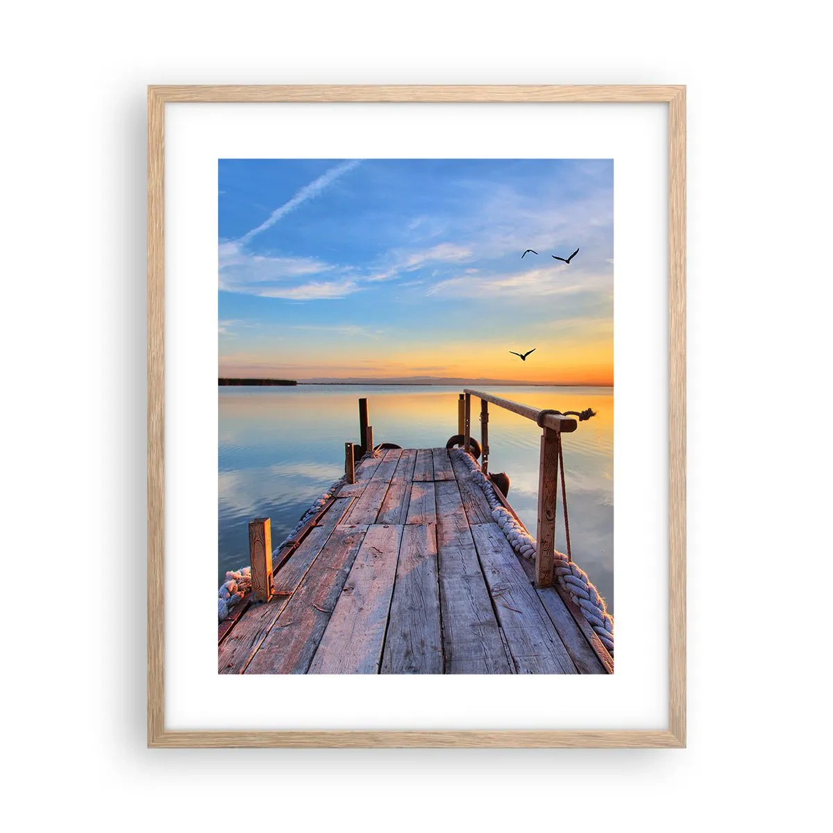 Plakat w ramie jasny dąb - Iść przed siebie ku słońcu - 40x50 cm