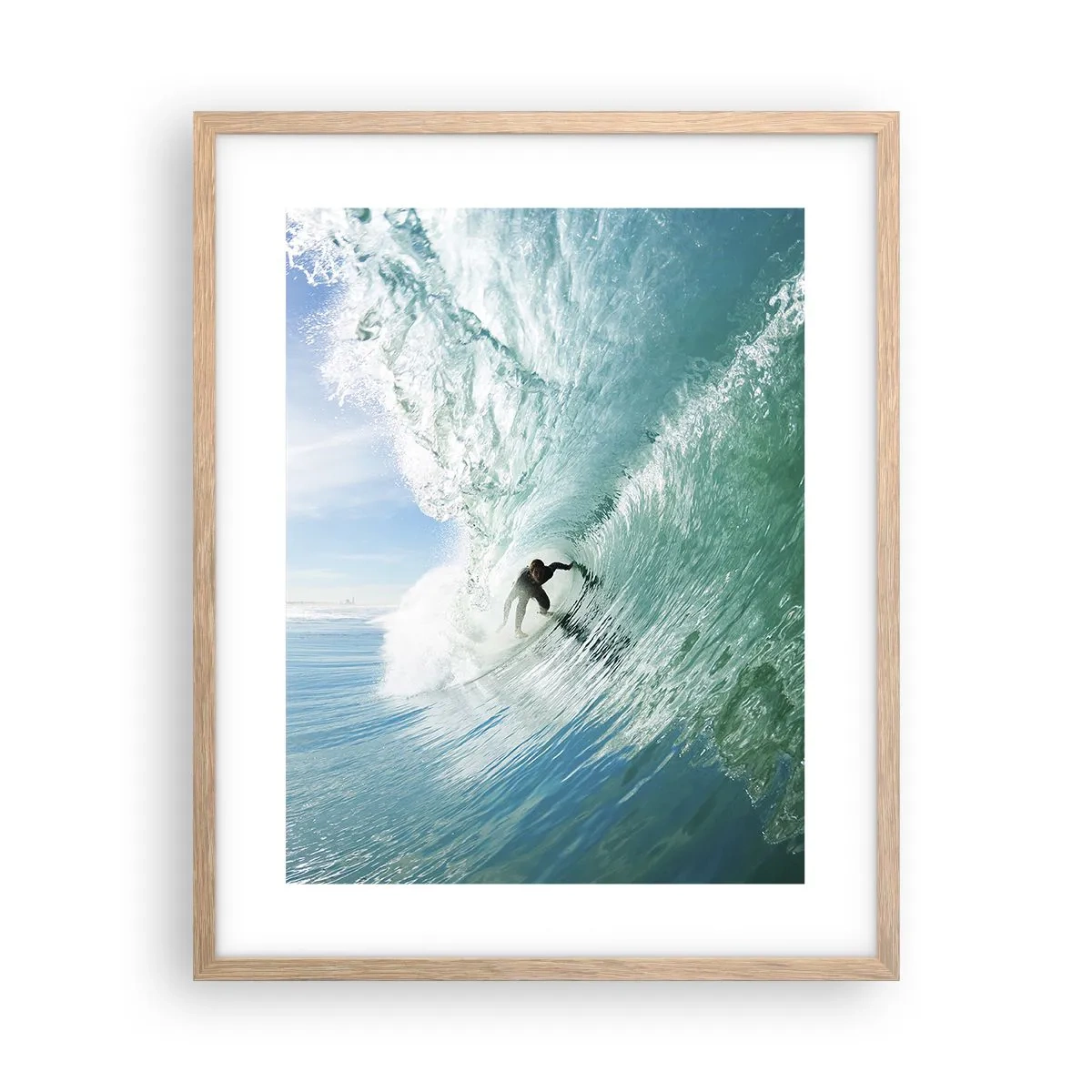 Plakat w ramie jasny dąb - Zawsze na fali - 40x50 cm