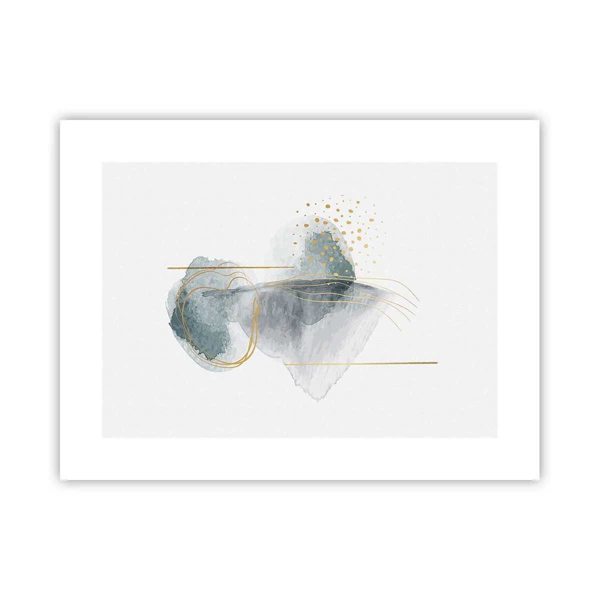 Plakat - O związkach szarości i złota - 40x30 cm
