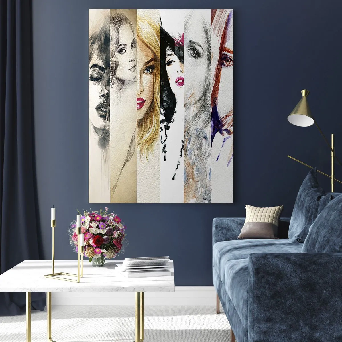 Obraz na szkle - Kolekcja portretów kobiet w różnych artystycznych stylach - 80x120cm - I zawsze to TY - Nowoczesna dekoracja ścienna do salonu i sypialni ARTTOR