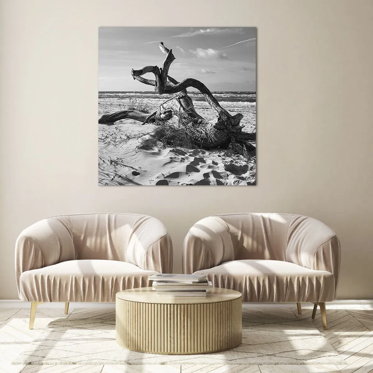 Obraz na szkle - Morska rzeźba - 30x30 cm