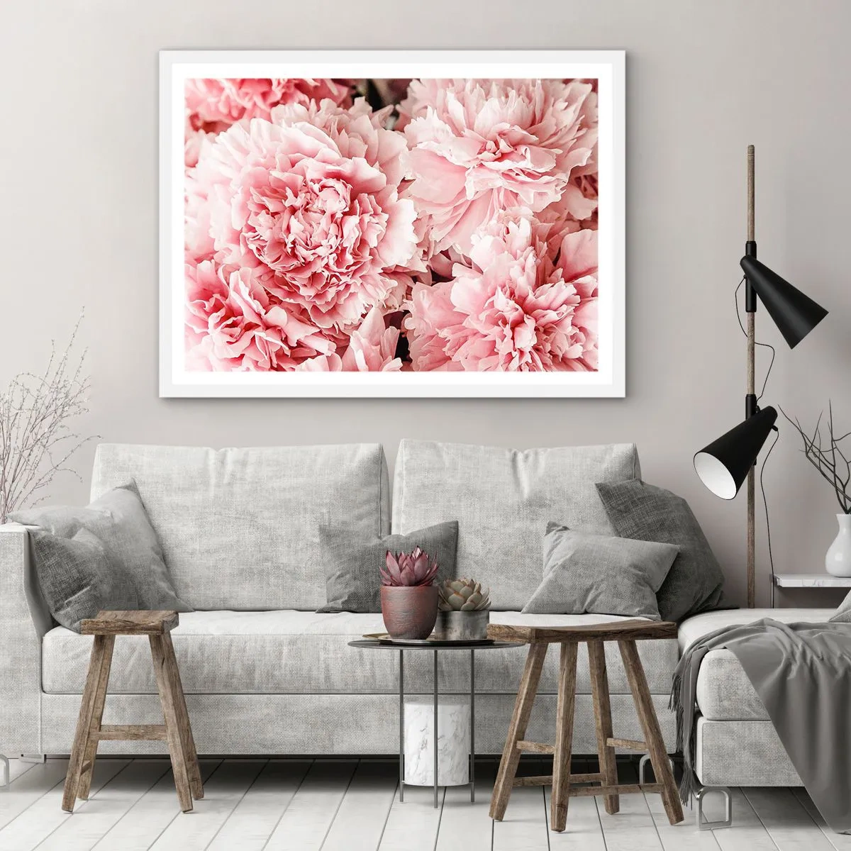 Plakat w białej ramie - Różowe marzenie - 70x50 cm