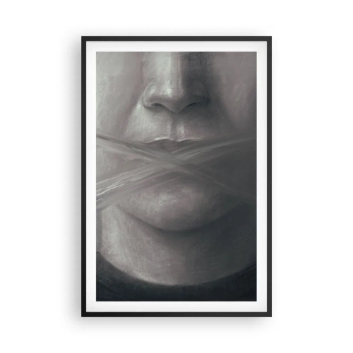 Plakat w czarnej ramie - Ani słowa - 61x91 cm