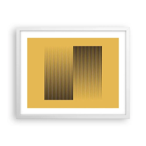 Plakat w białej ramie - Kwadratura przeciwieństw - 50x40 cm