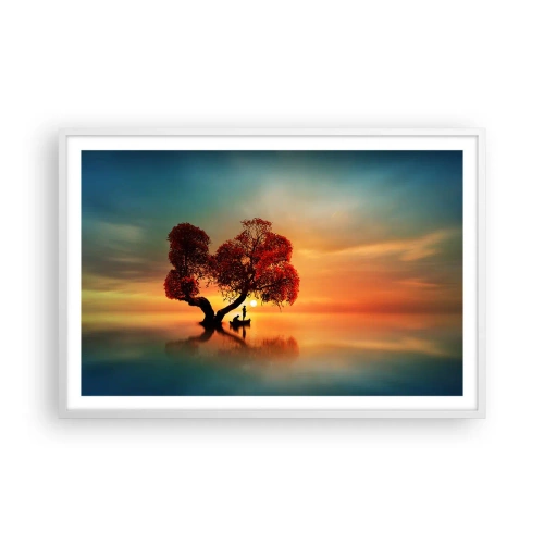 Plakat w białej ramie - Oddaleńcy i ciszyzna bezświata - 91x61 cm