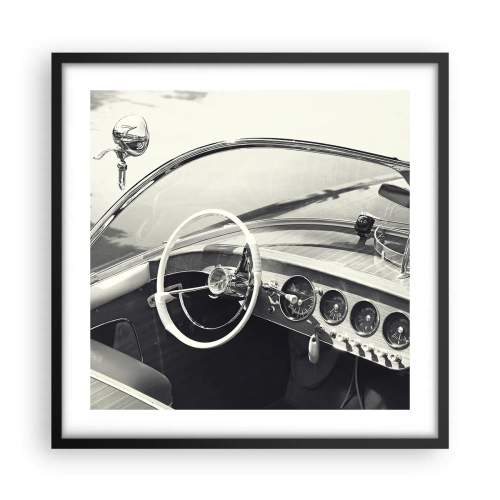 Plakat w czarnej ramie - Pogoda dla bogaczy - 50x50 cm