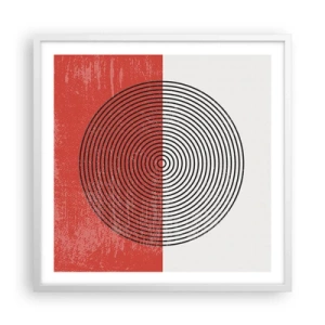 Plakat w białej ramie - W samo sedno - 60x60 cm