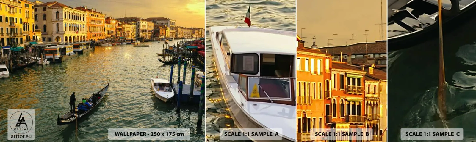 Fototapeta Próbka Standard Eco - Po słonecznej stronie ulicy - Miasto, Wenecja, Włochy - 100x30 cm