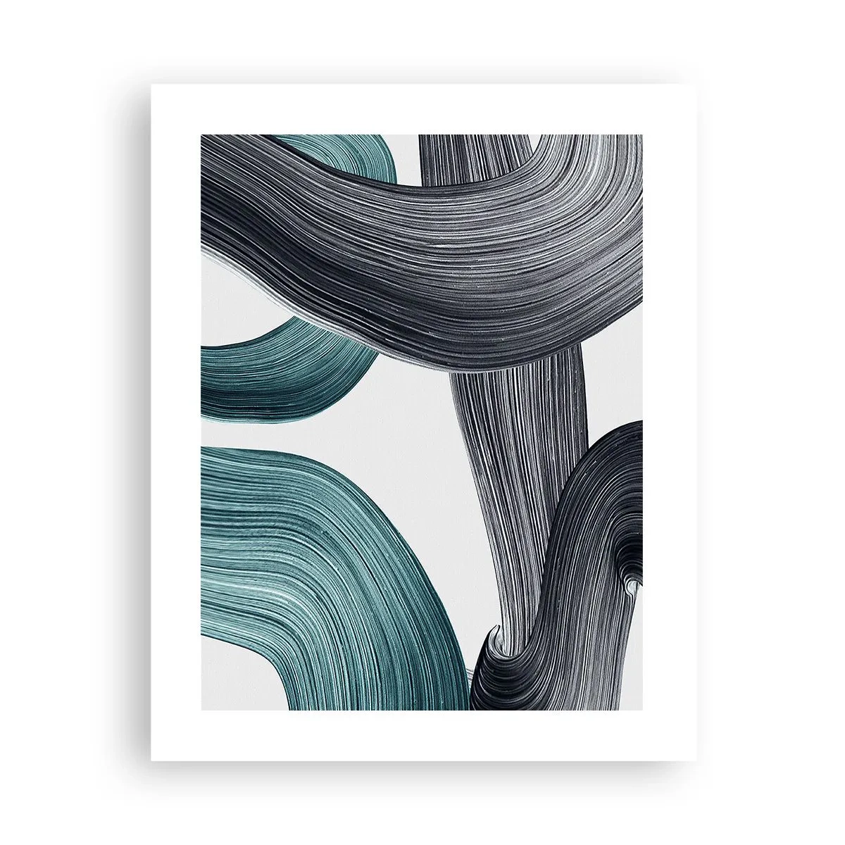 Plakat - Szmaragdowe i czarne szlaki - 40x50 cm