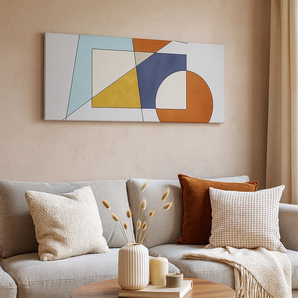 Obraz na płótnie - Abstrakcja: modernistyczna zabawa - 30x30 cm