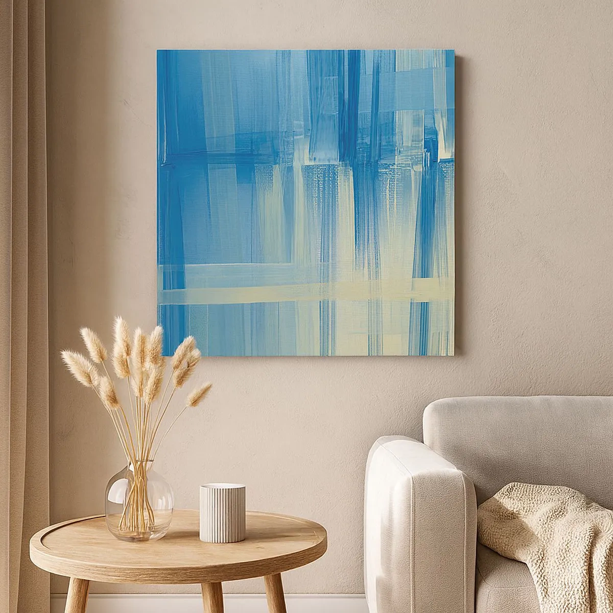 Obraz na płótnie - Kompozycja w turkusie - 30x30 cm