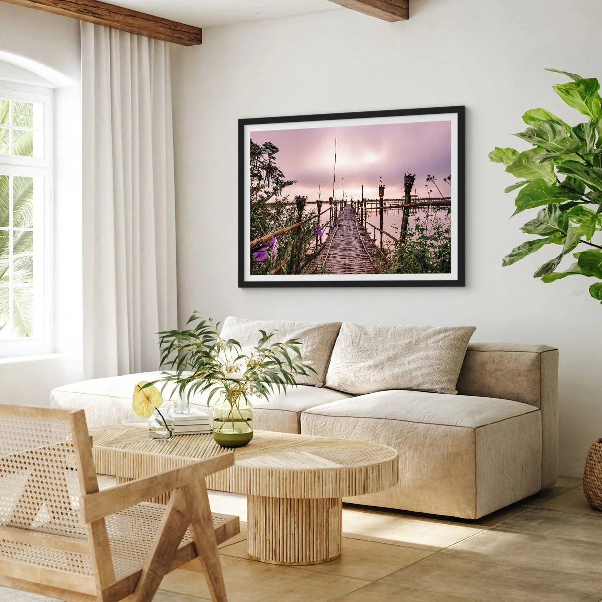 Plakat w czarnej ramie - Spokój i cisza Azji - 40x30 cm