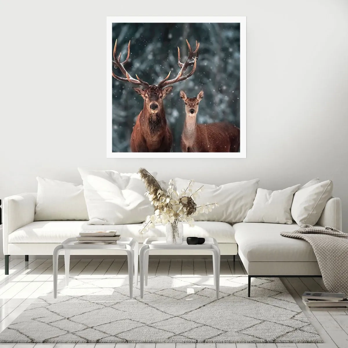 Plakat - Pan lasu z małżonką - 40x40 cm