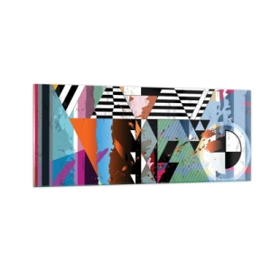 Obraz na szkle - Geometrycznie i organicznie - 100x40 cm