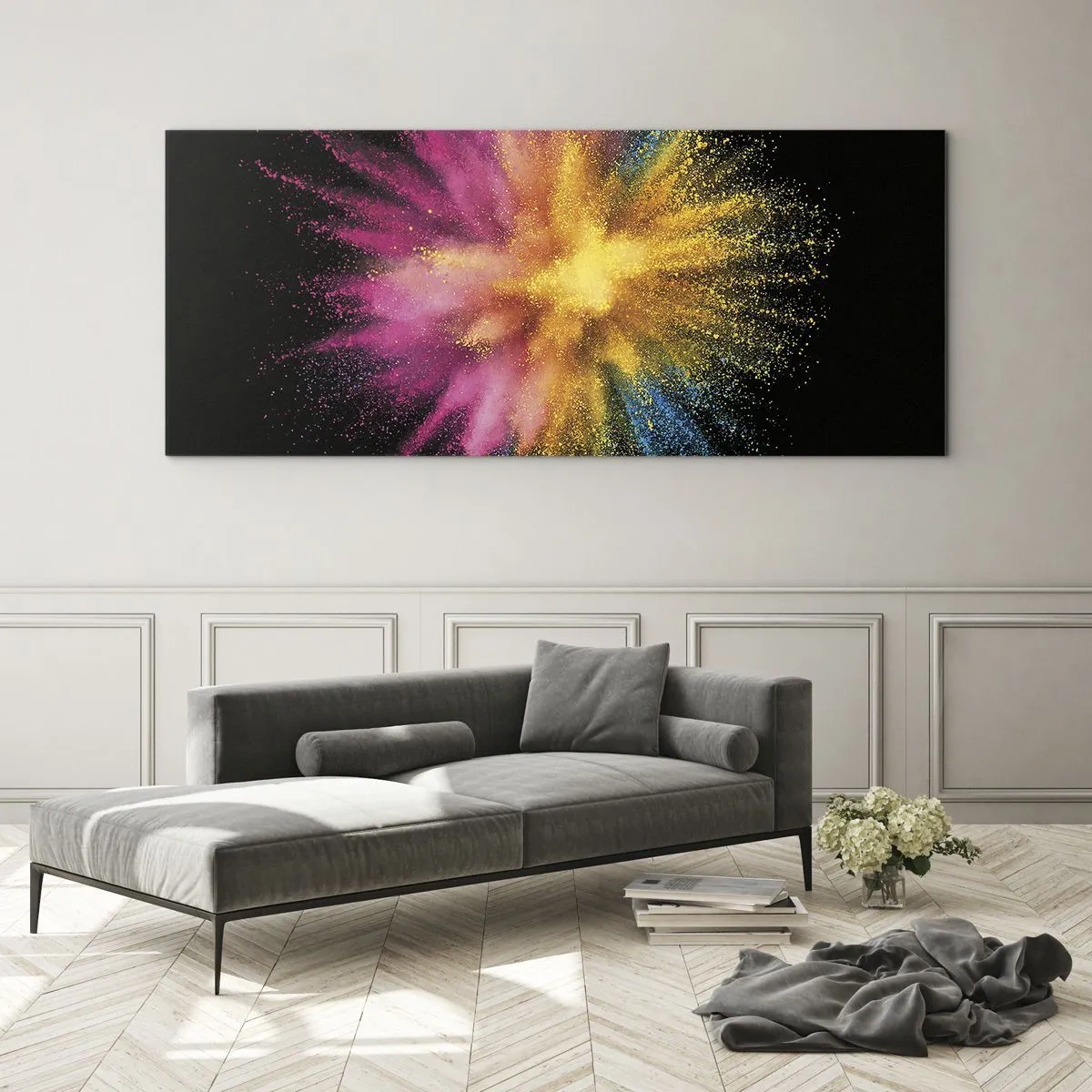 Obraz na szkle - Narodziny barw - 100x40 cm
