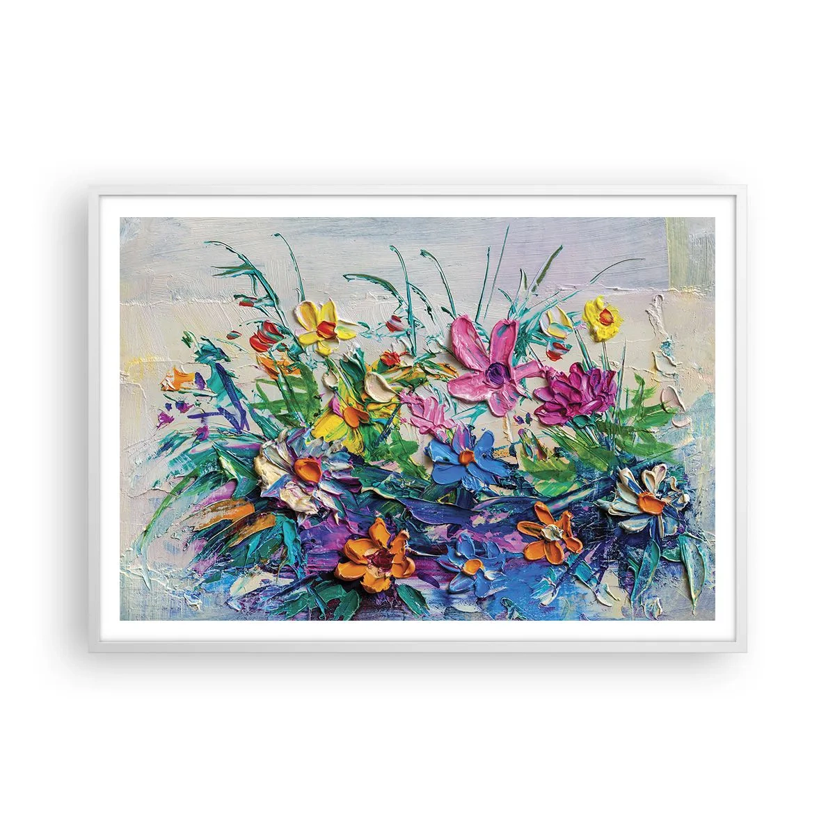 Plakat w białej ramie - Wcale nie-martwa natura - 100x70 cm