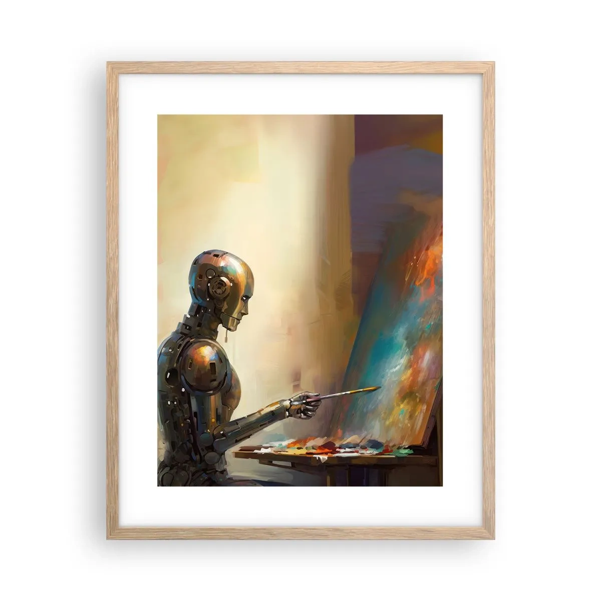 Plakat w ramie jasny dąb - Sztuka przyszłości - 40x50 cm