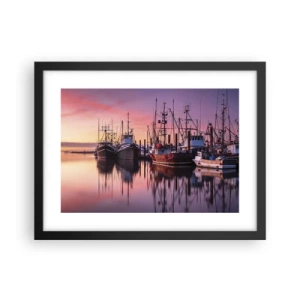 Plakat w czarnej ramie - Przed kolejnym dniem - 40x30 cm