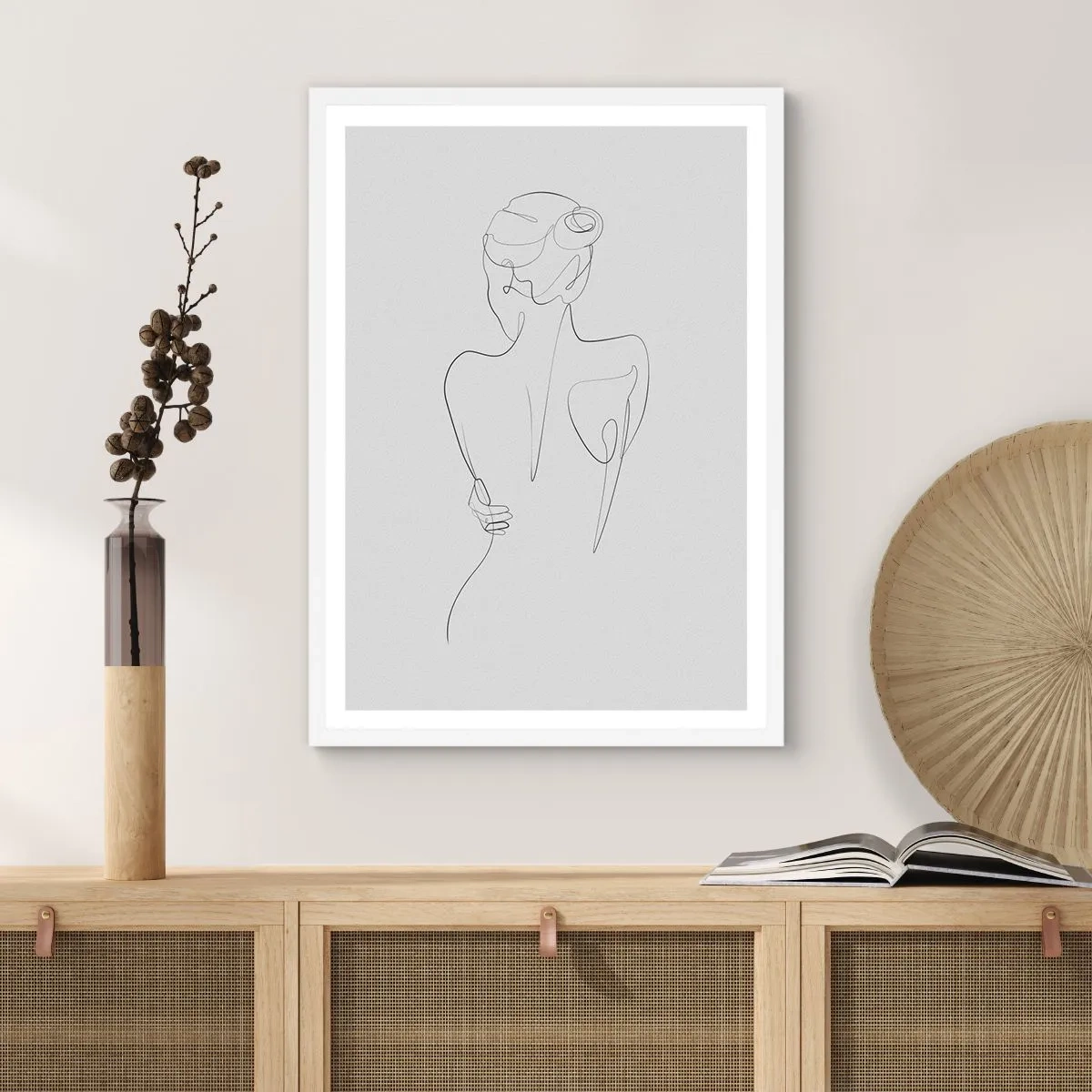 Plakat w białej ramie - Muzyka ciała - 40x50 cm